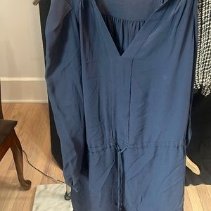 Rebecca Taylor navy blue flowy dress womens Sz2